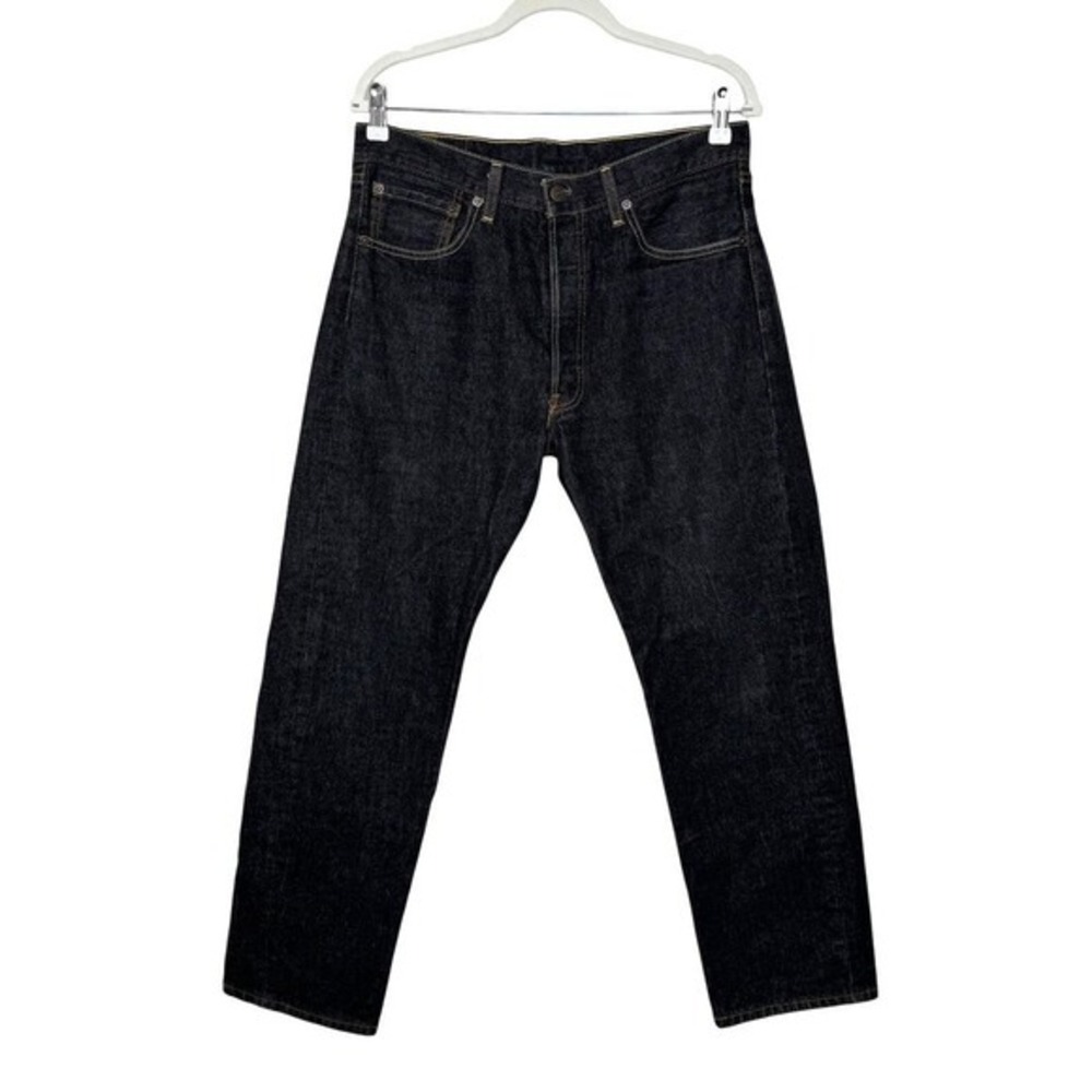 Levis 501 Black Wash Jeans Mens 34 - Picture 2 of 12